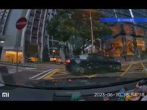 車CAM直擊 - Tesla正常發揮 太古灣道停線直出 YB4092