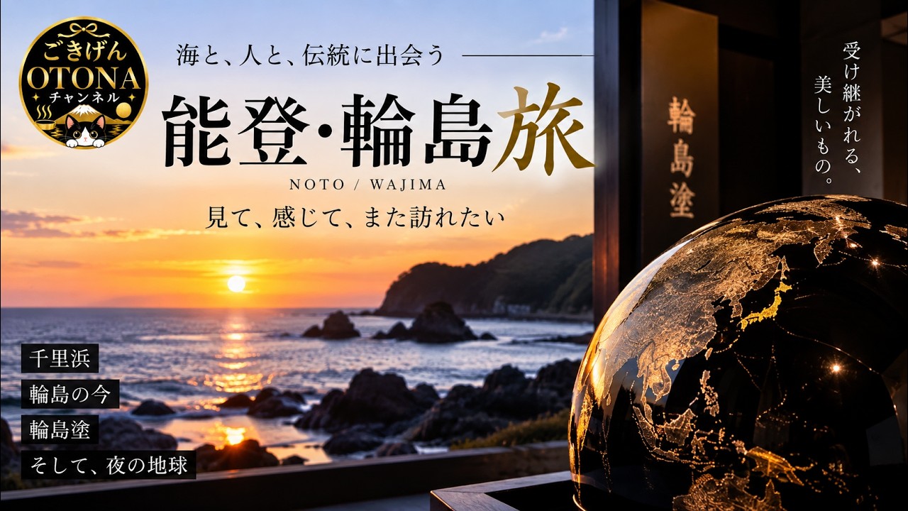 【能登・輪島旅】震災から約2年半|輪島朝市・千里浜・輪島塗、そして「夜の地球」と再会 #能登 #輪島 #輪島朝市 #輪島塗 #輪島漆芸美術館 #夜の地球 #大阪関西万博 #輪島観光 #能登復興