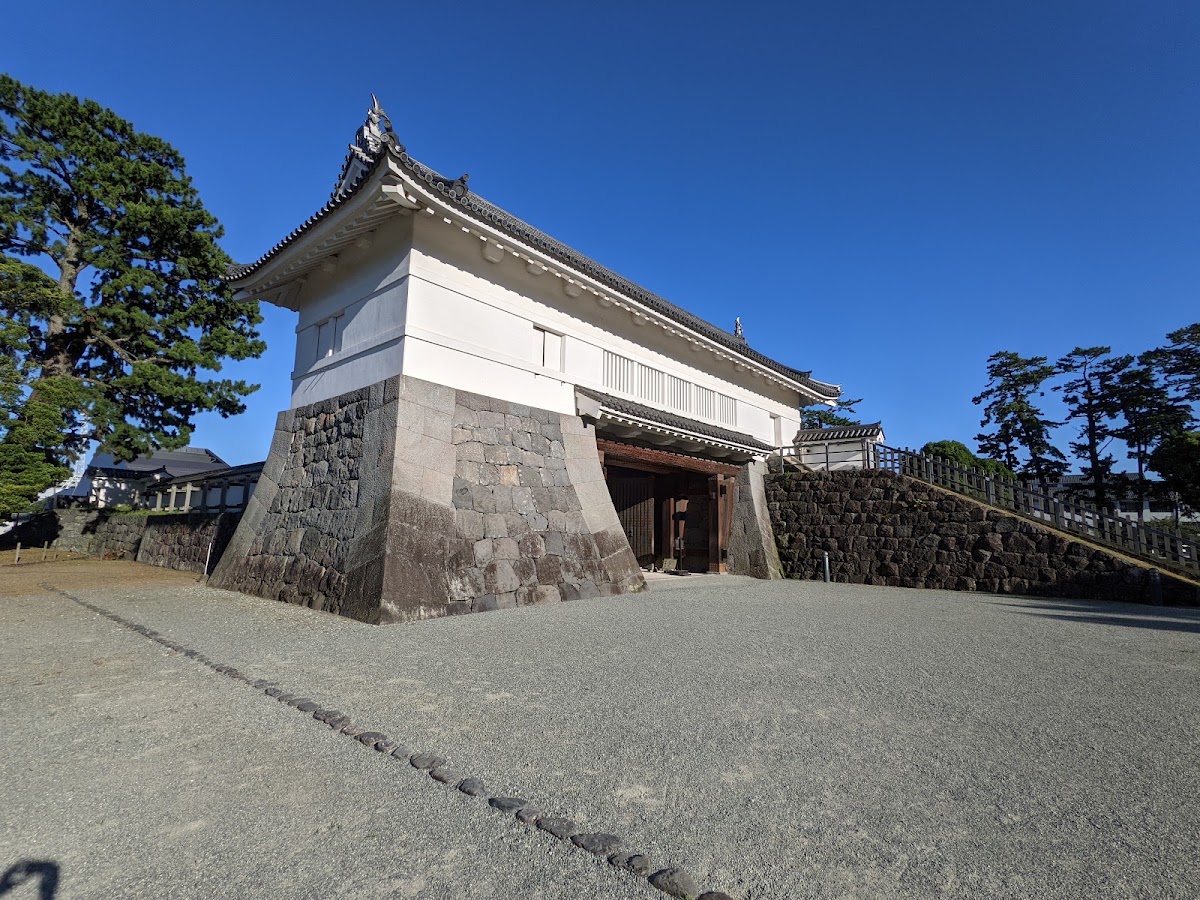 晴空下的城堡護城牆與大門