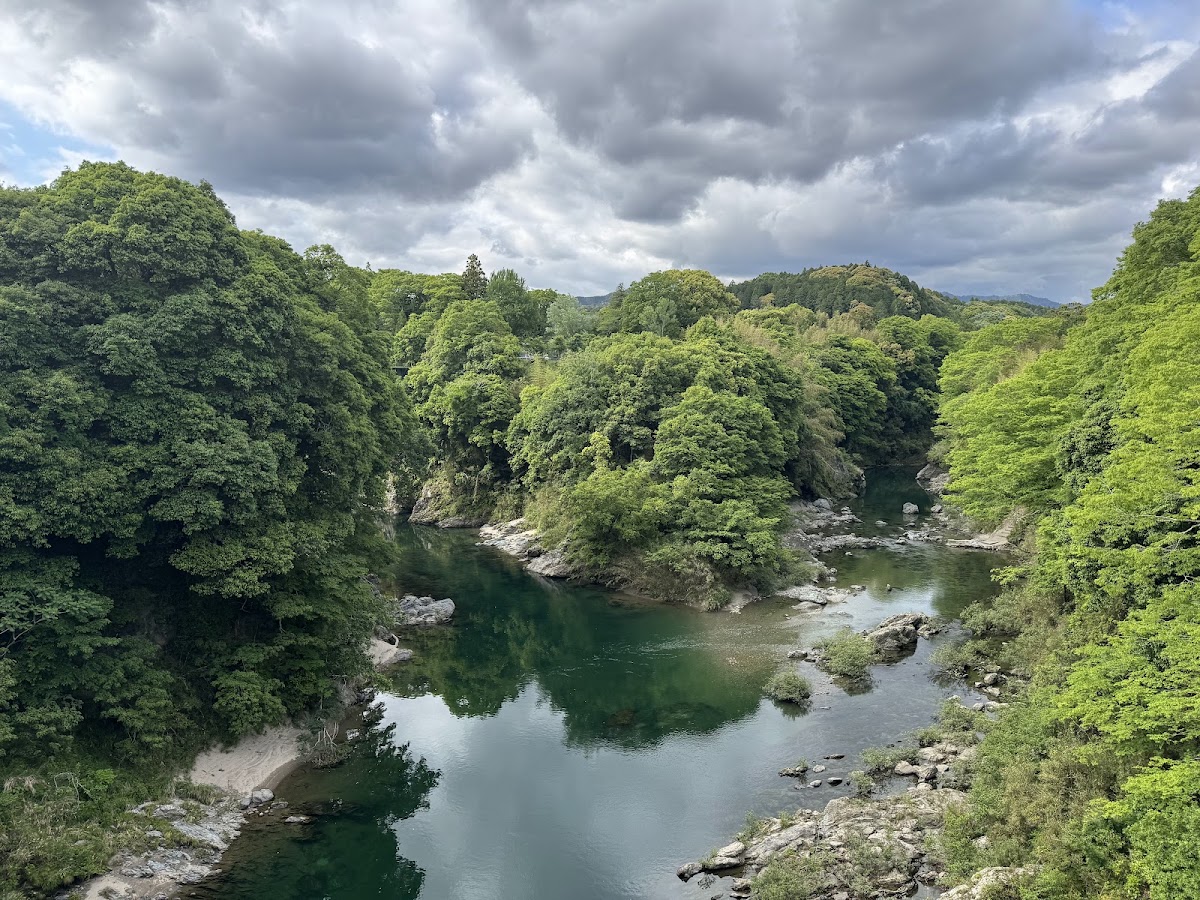 長篠城周遭的河流與綠意自然大景