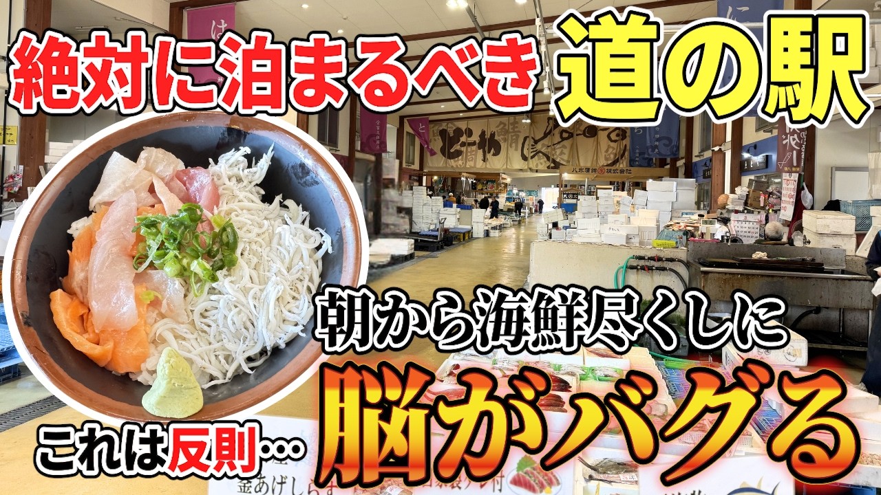 絶対に泊まるべき道の駅!朝から激安の海鮮丼が最高でした…