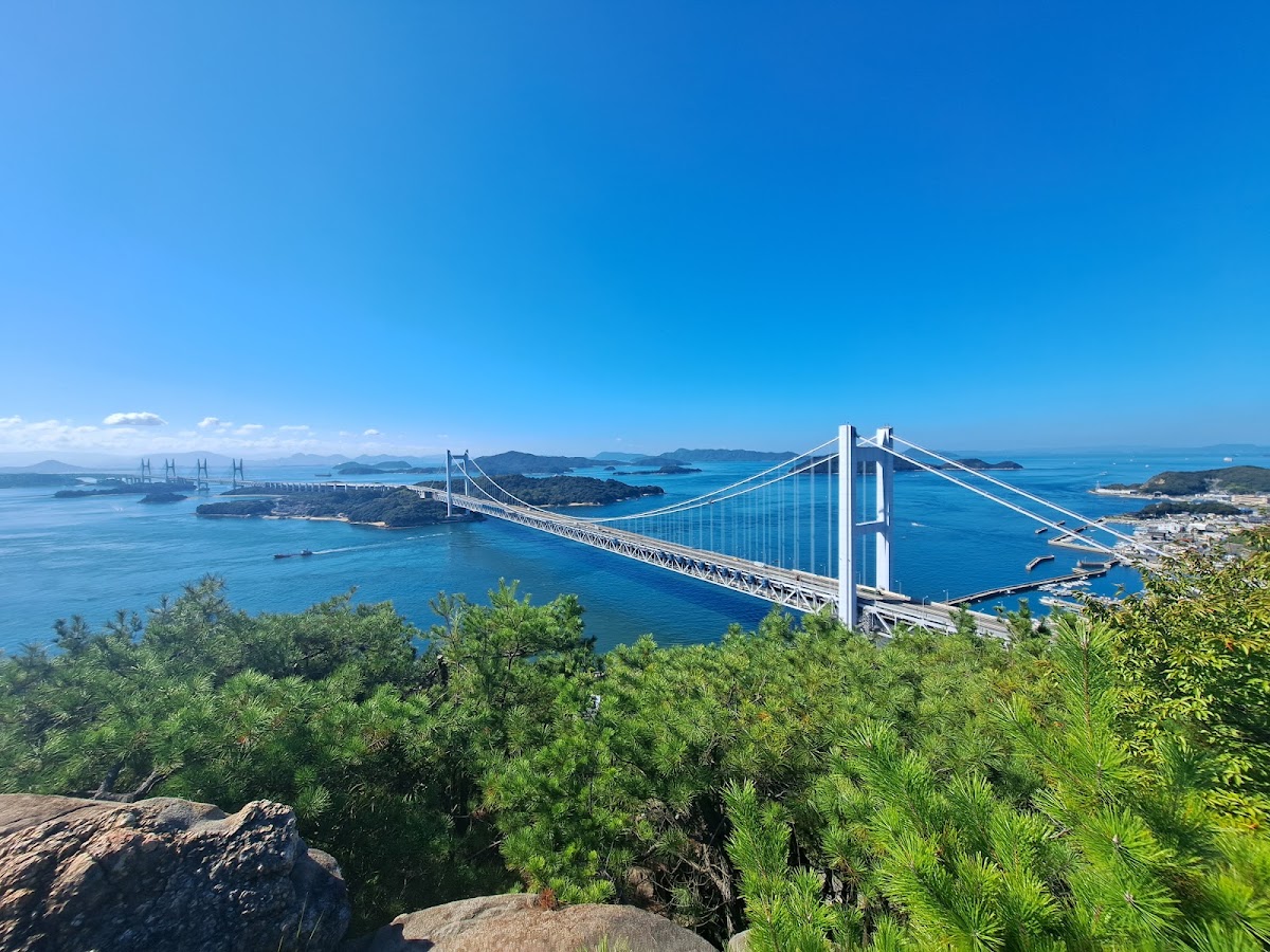 瀨戶內海壯觀大橋與蔚藍海洋