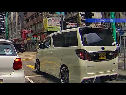 車CAM直擊 - 屯門鄉事會路 私家車撞燈柱
