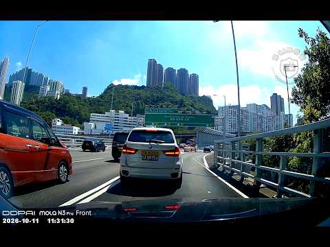 車CAM直擊 - 中港牌 TA8253，雙白當停綫，幾分鐘都cut唔到，呢個位有咁難cut咩？