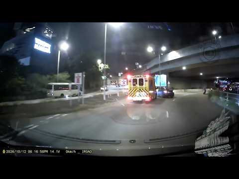 車CAM直擊 - 掃巴佬唔岩定救護車唔岩？好彩無意外