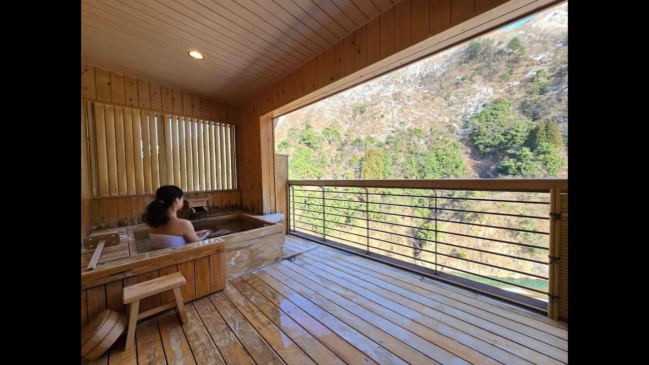 富山縣宇奈月溫泉"旅館延樂"貴賓室1405鳳凰部屋風呂