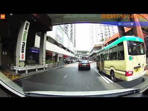 車CAM直擊 - 沙田新城市 EN239 810專線小巴硬cut雙白線