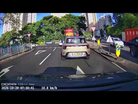 車CAM直擊 - P牌仔讓線硬出閘巴士 VD5590