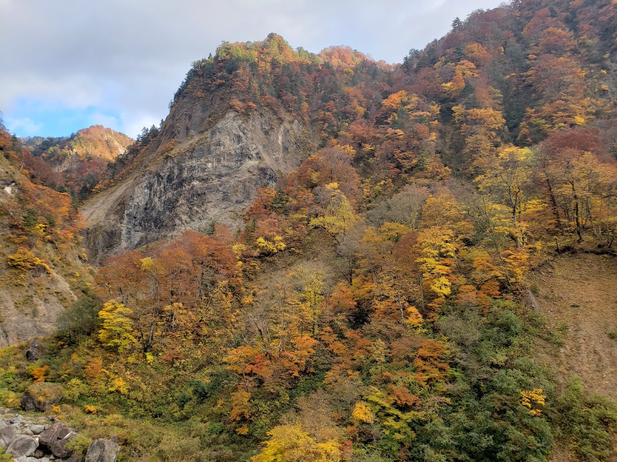 秋色滿山的峽谷風光