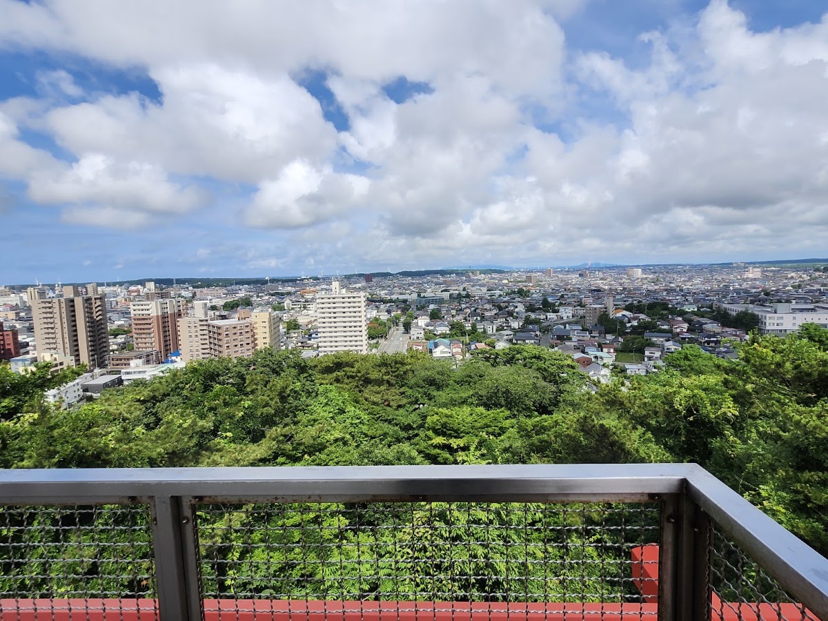 從久保田城俯瞰市區大景