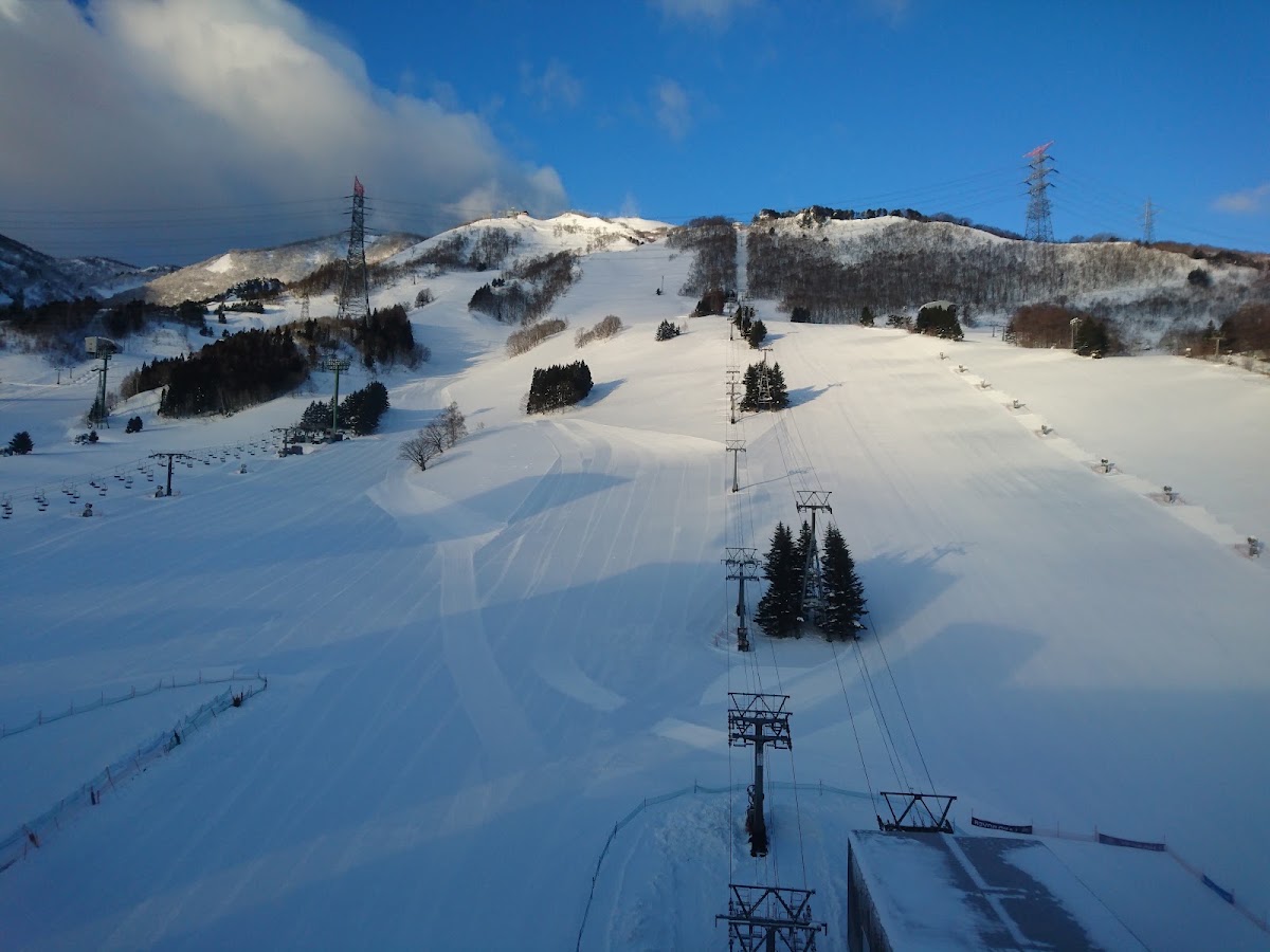 俯瞰雪道與纜車設施