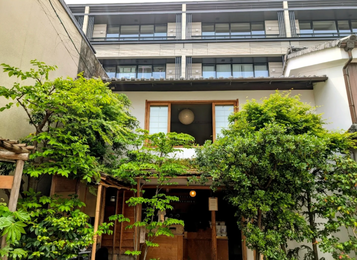 綠意盎然的咖啡廳建築外觀