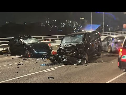 車CAM直擊 - (另一角度） 長青隧道三車相撞