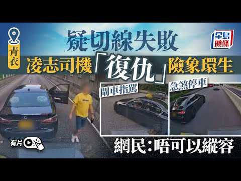 車CAM直擊│凌志青衣切線不果兩度閘車 躁司機落車狂罵 網民: 可以告危駕 唔可以縱容｜星島頭條新聞｜危險駕駛｜瘋狂駕駛｜凌志｜青衣楓樹窩路｜｜