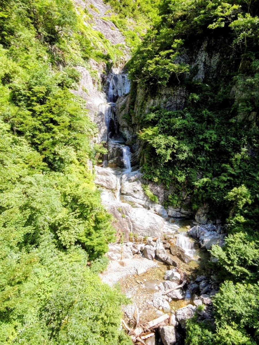 山林中的瀑布溪流