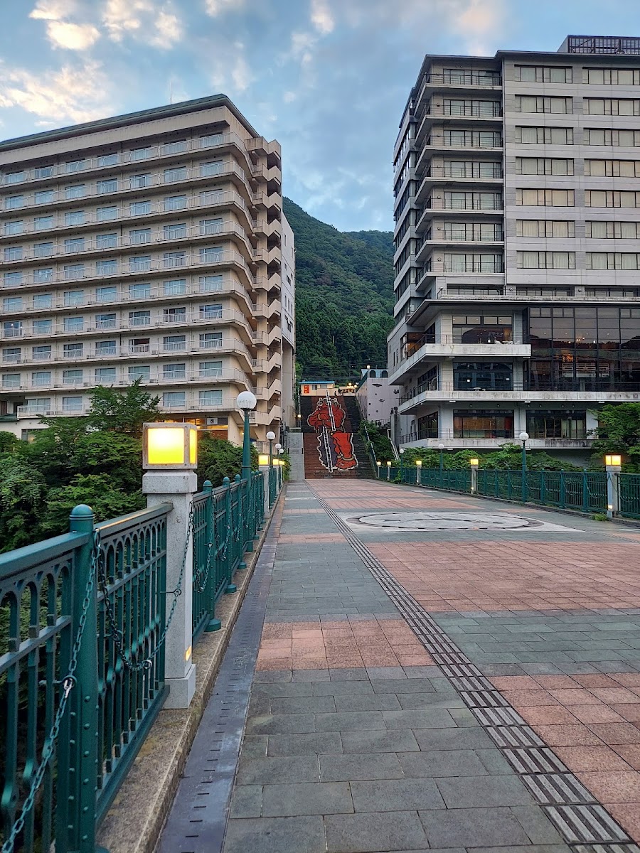 鬼怒川溫泉街道與橋樑風光