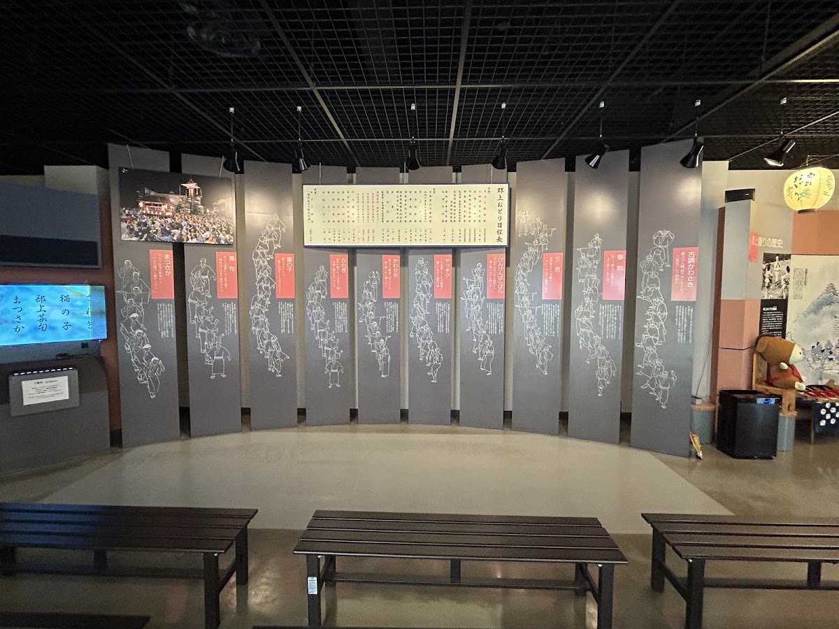 室內郡上舞歷史與舞姿介紹看板