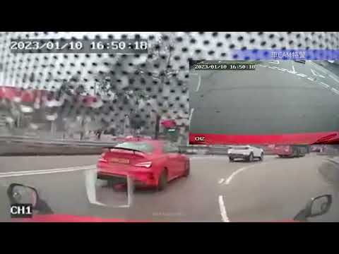 車CAM直擊 - 廣福迴旋處 的士與van仔相撞