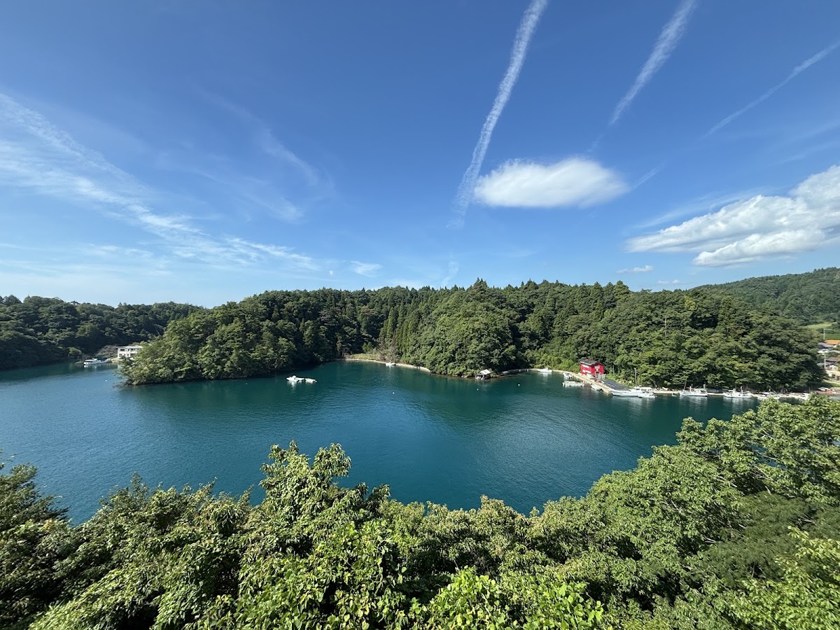 俯瞰九十九灣蔚藍海灣與樹林大景