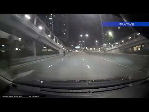 車CAM直擊 - 香港仔海傍道 兩男騎乘風火輪在馬路上的英姿！