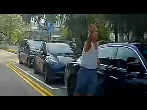 車CAM直擊 - 呢個人行出馬路，響咹提醒佢仲要舉中指（有聲版）