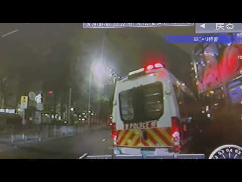 車CAM直擊 - 銅鑼灣維園對出 叮叮撞警車 事發經過