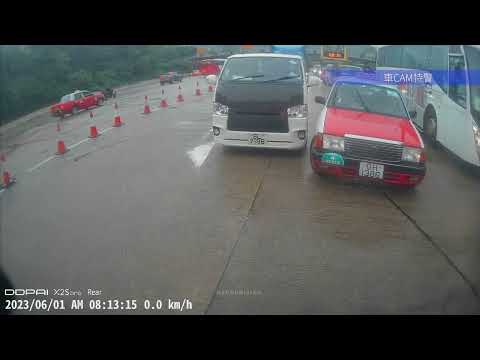 車CAM直擊 - 香港仔隧道 貨Van與的士碰撞 #誰勝誰負