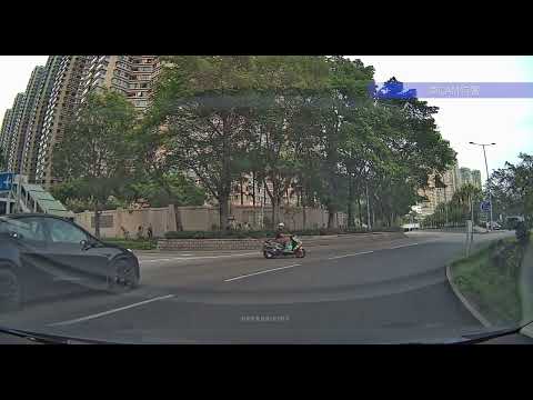 車CAM直擊 - 海輝道迴旋處 兩Tesla相撞