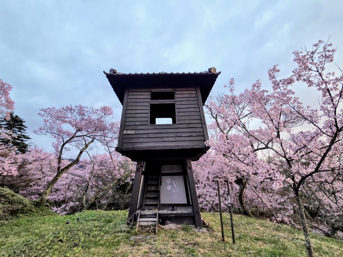 高遠城內的高腳木造瞭望建築