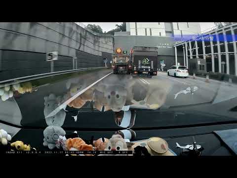 車CAM直擊 -  海迅司機訓著咗？😲 尖山隧道 交通意外