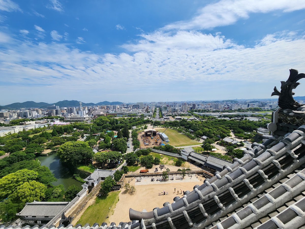 從姬路城天守閣俯瞰市景