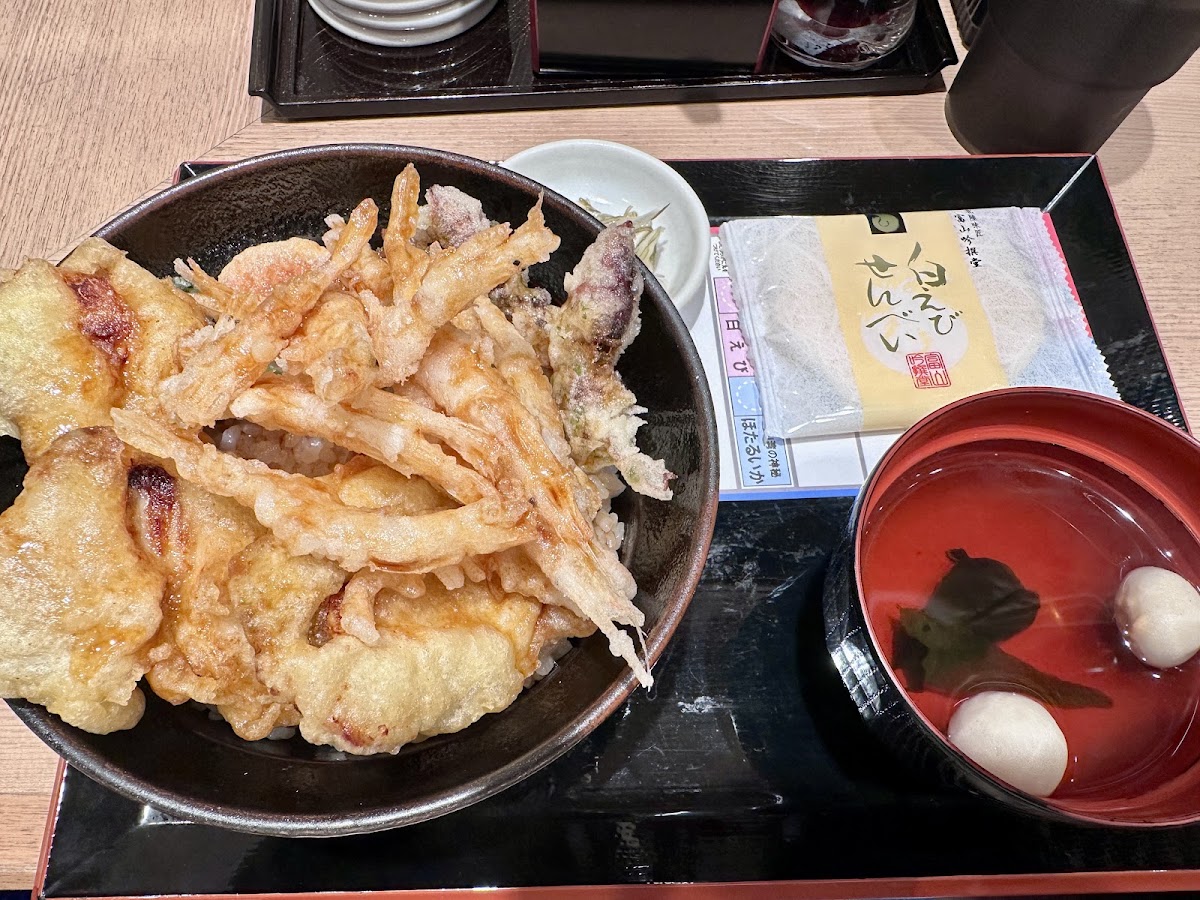 白蝦天丼與湯品套餐