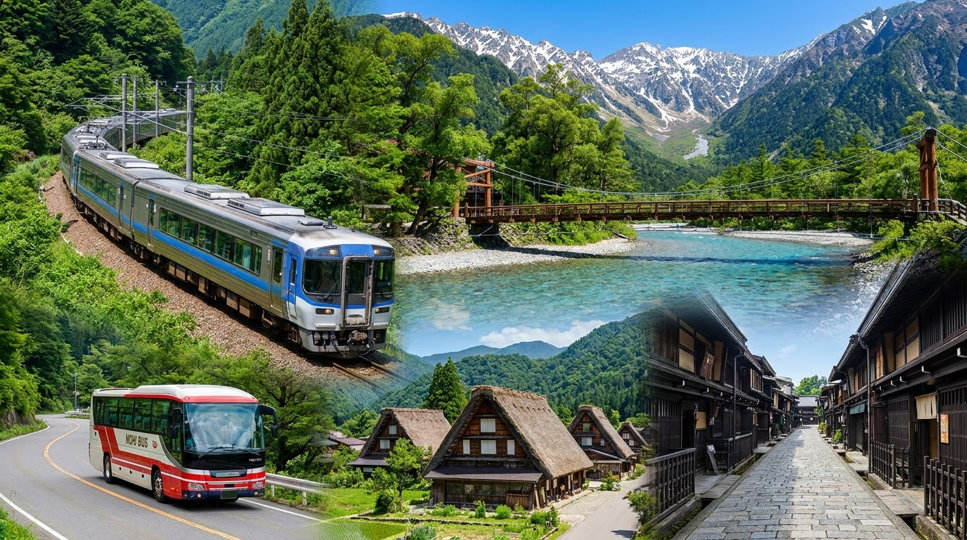 名古屋・高山・白川鄉・上高地五天四夜不自駕自由行攻略 2026：獨旅交通票券、濃飛巴士劃位、經典景點與行程規劃全指南