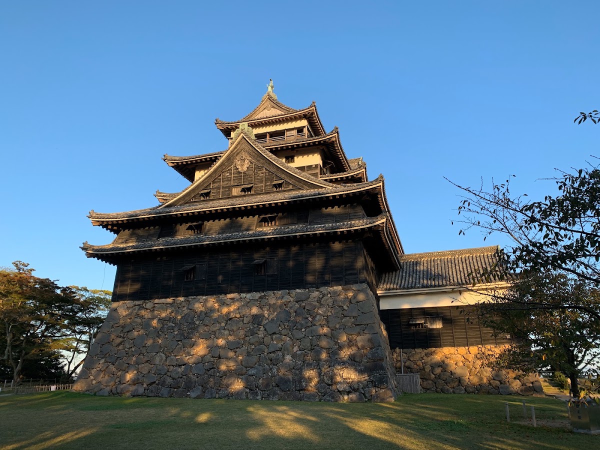 松江城天守閣戶外正面全景