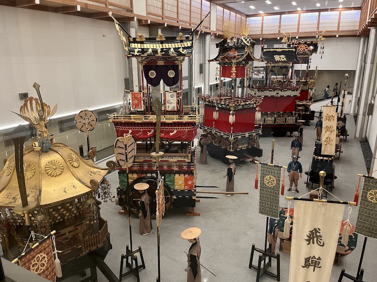 館內展示的豪華祭典花車