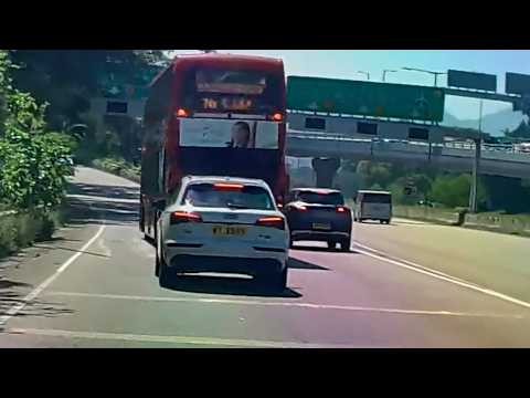 車CAM直擊 - VP5501 影線硬Cut九巴 巴士司機扭過線避撞
