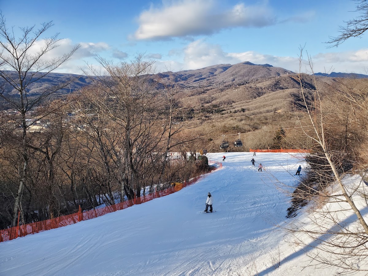 遊客在滑雪道上滑行