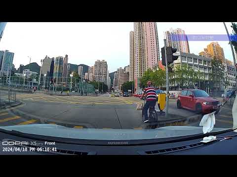 車CAM直擊 - 興華街 HKTVMALL 貨車雙白扒頭 同場加映單車任我行