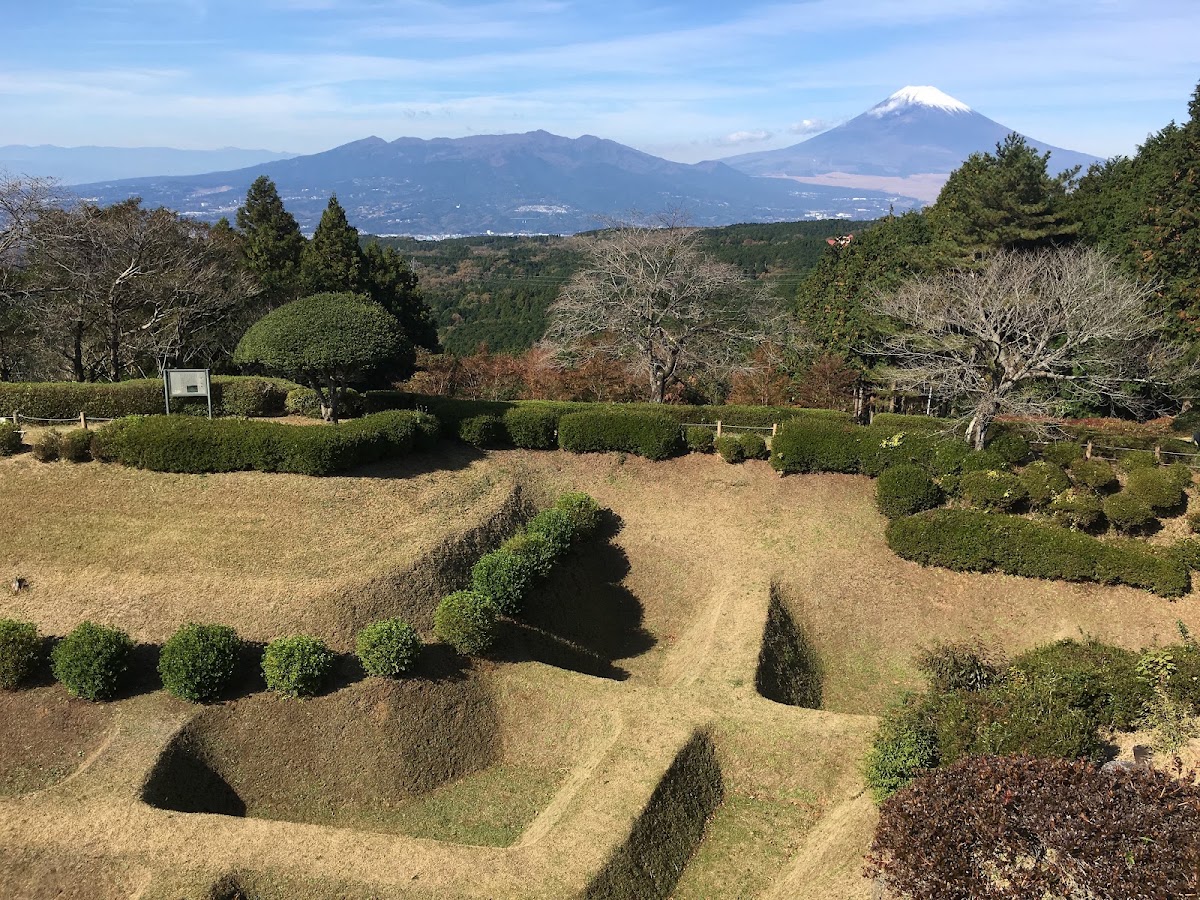 山中城障子堀與遠方富士山