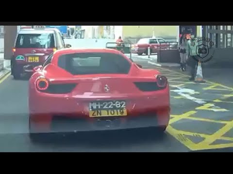 車CAM直擊 - 海港城 法拉利與貨Van相撞 事發一刻 