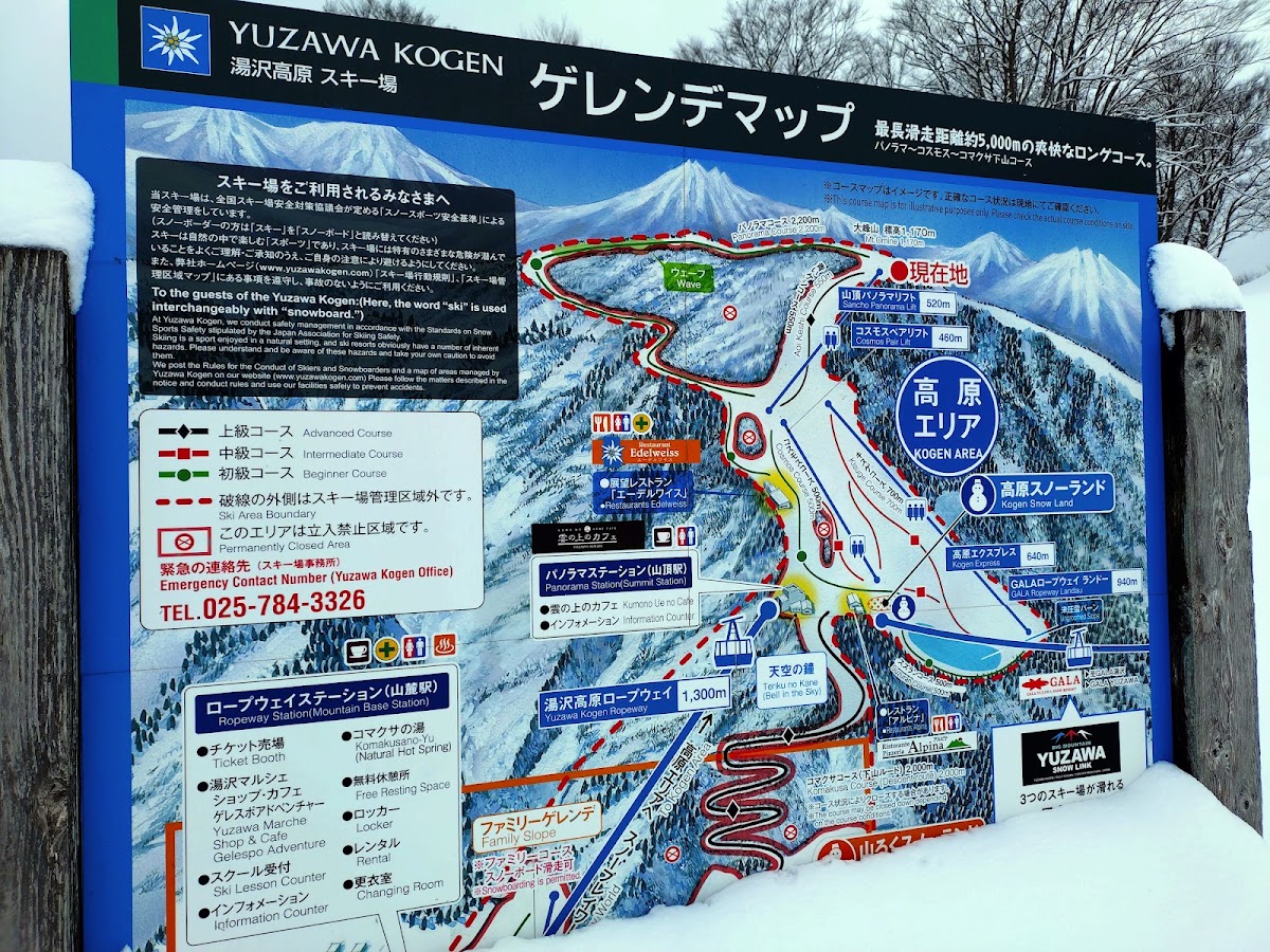 雪場滑雪地形解說圖