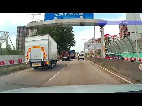 車CAM直擊 - 朗天路 貨車相撞 事發經過