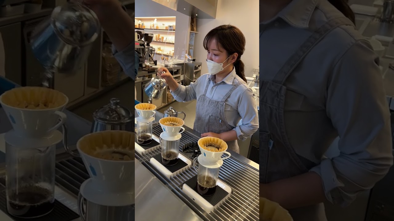 日本大阪梅田藍瓶手沖咖啡blue bottle pour over coffee