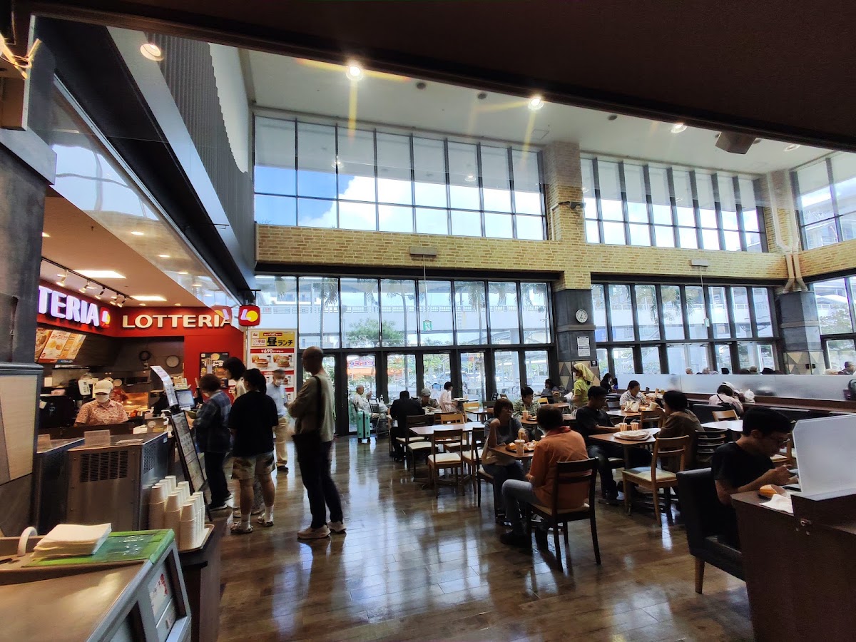 商場內部挑高空間與美食街大景