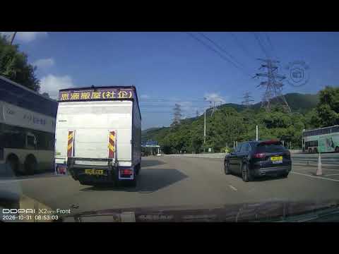 車CAM直擊 - 城隧轉車站巴士彈出彈入 貨車扭軚避撞 差啲炒車