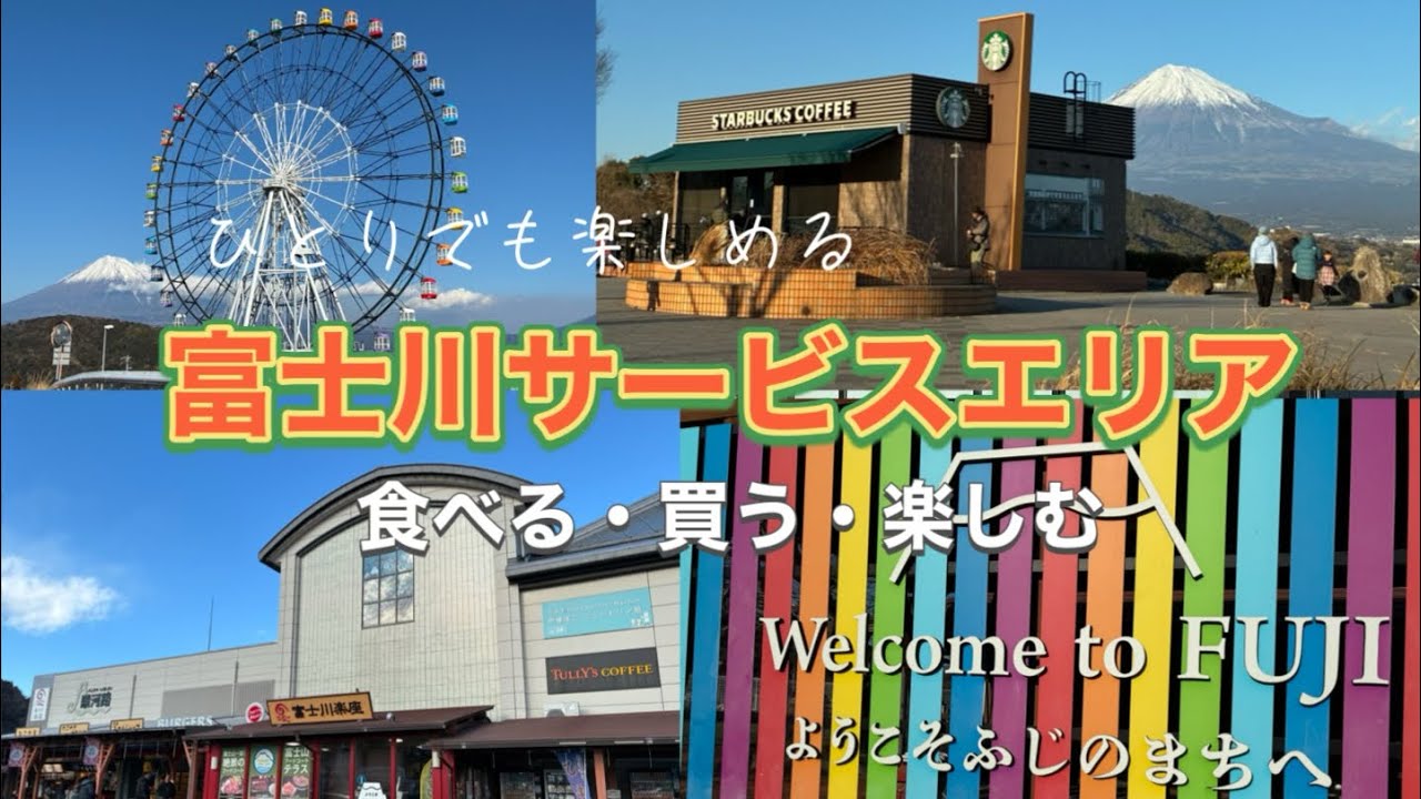 【ひとりドライブ】富士川サービスエリアで観光気分/静岡土産/富士山/駿河湾グルメ/絶景カフェ