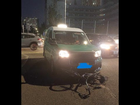 車CAM直擊 - 元朗馬田馬棠路 的士撞單車