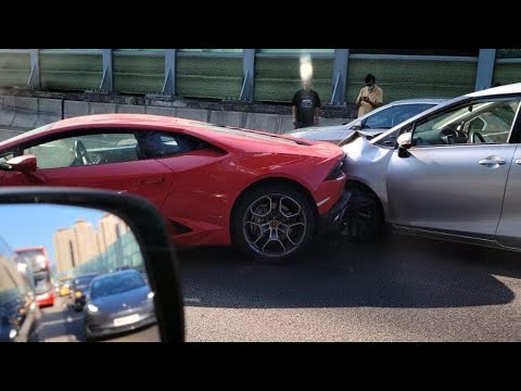 #HKbird | 吐露港大埔南段 多車發生相撞 其中涉及一輛超級跑車🫣🫣|  影片質素較差不建議買此牌子車cam｜#車cam直擊 #行車紀錄