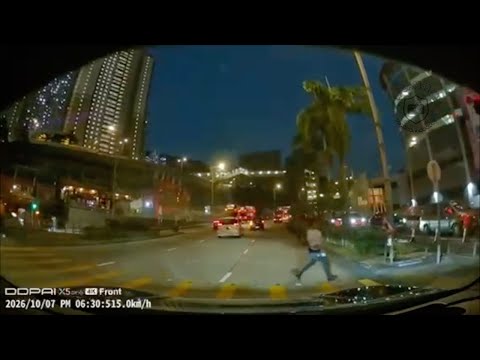 車CAM直擊 - 等多陣先過馬路好難咩？行人衝紅燈近寶達邨