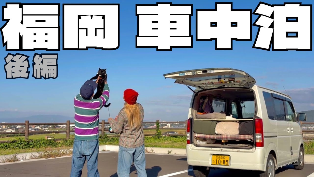 【猫と車中泊】人気No.1も納得！道の駅うきはで車中泊が楽しすぎて思わず予定変更